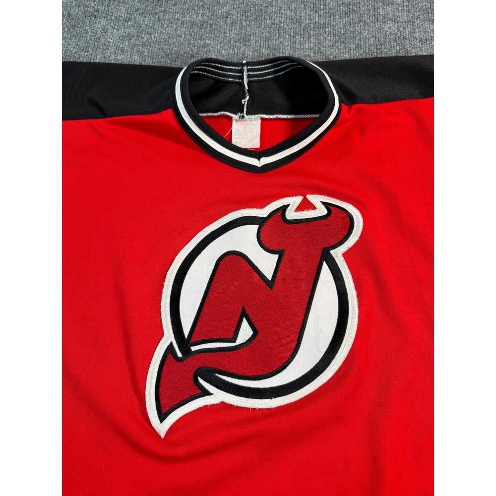 Vintage CCM New Jersey Devils Hockey Jersey Mens XXL Red Blank Logo Throwback - Picture 2 of 16